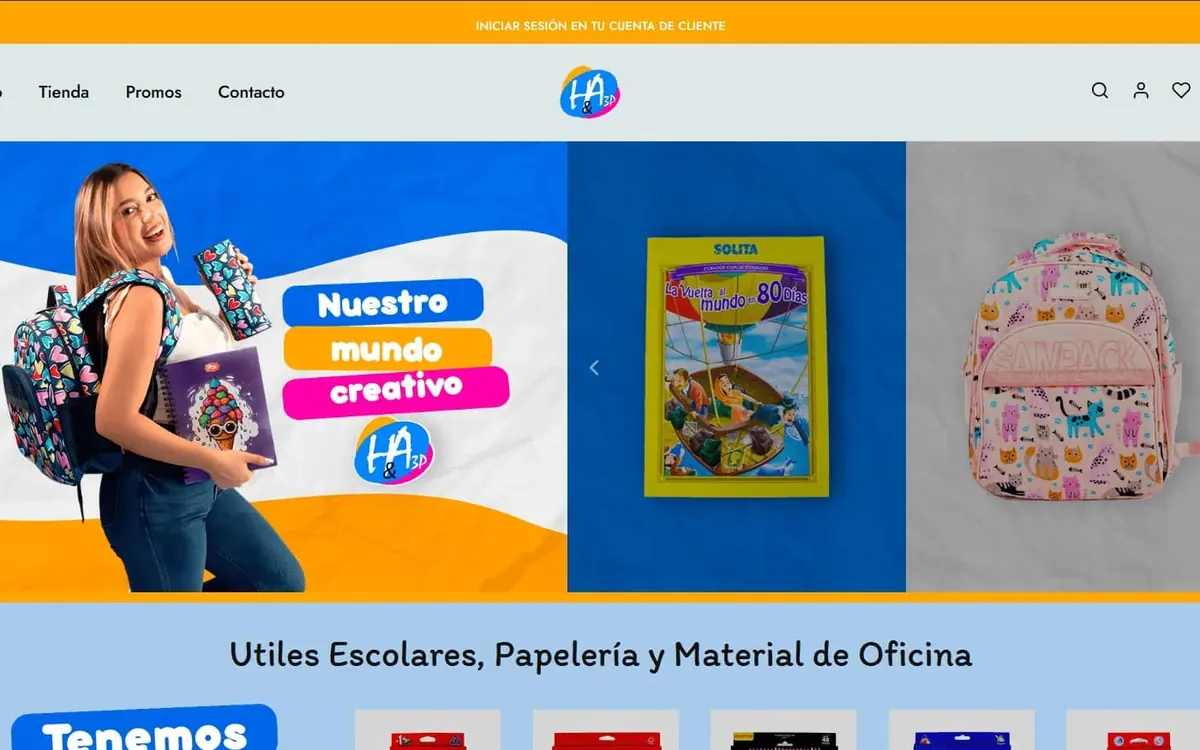 Catálogo digital de la papelería Materiales H&A