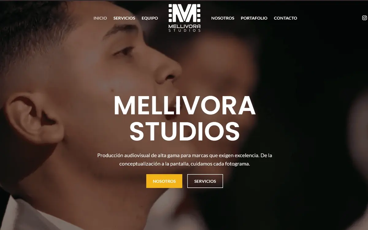 Sitio web de la productora audiovisual Mellivora Studios